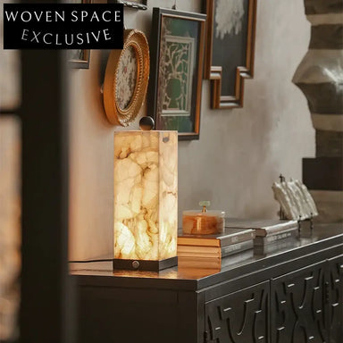 Luxury Italian Marble LED Table Lamp for Modern Home & Bedroom Decor