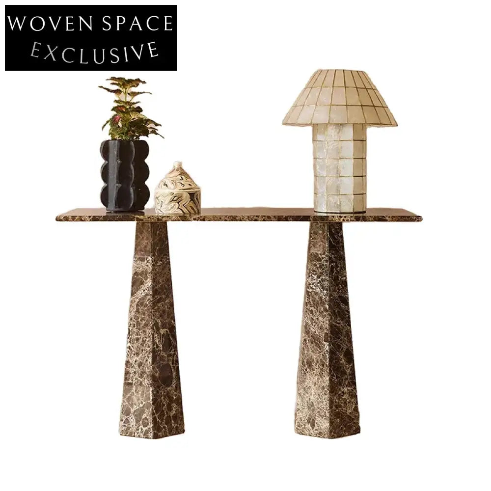 Luxury Italian Minimalist Natural Marble Entryway Living Room Console Table Furniture