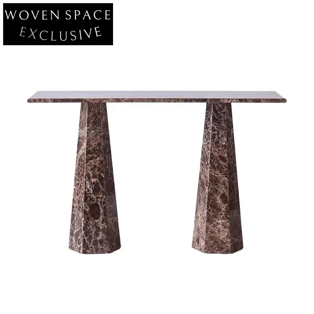 Luxury Italian Minimalist Natural Marble Entryway Living Room Console Table Furniture