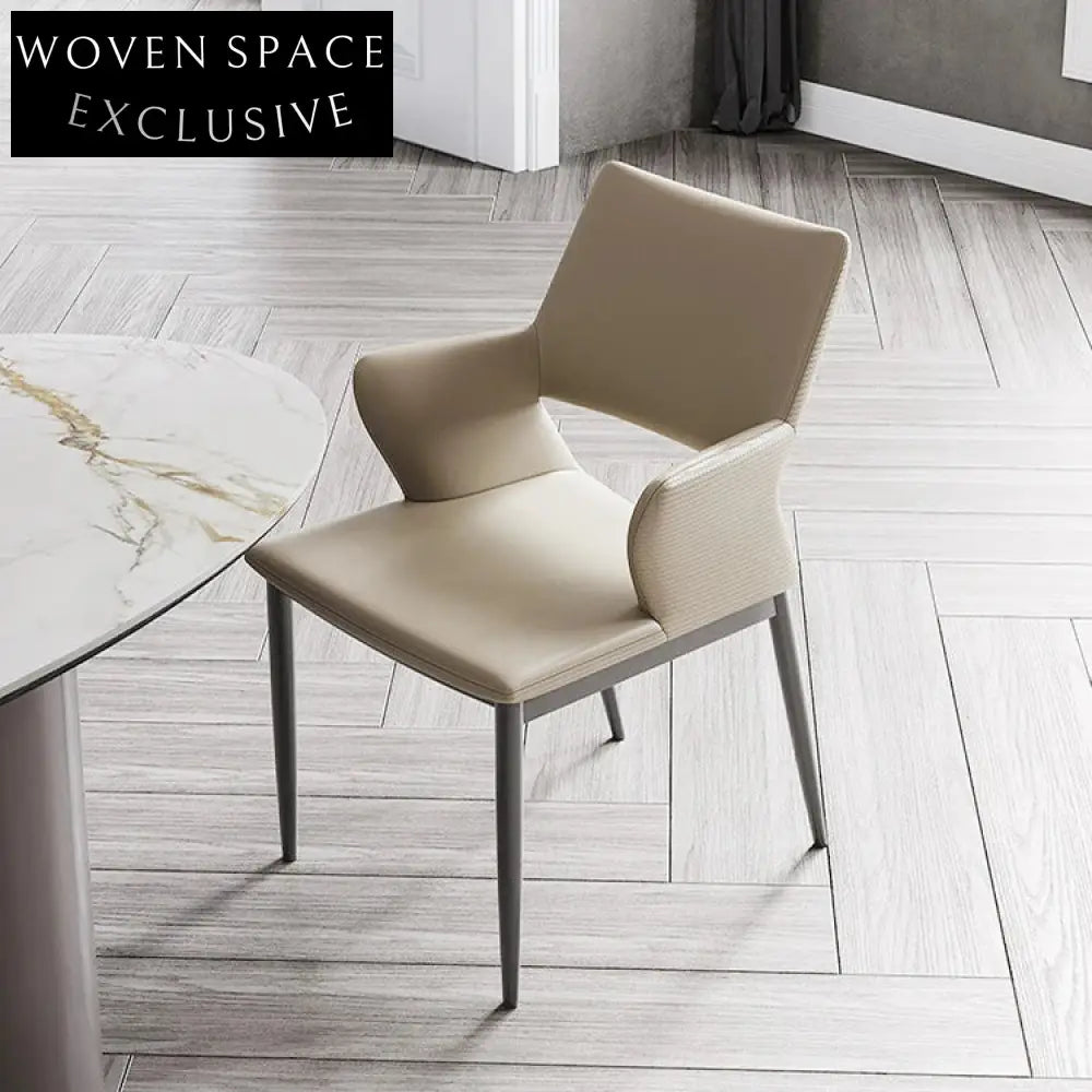 Luxury Italian Minimalist Rock Board Stainless Steel Dining Table for Home