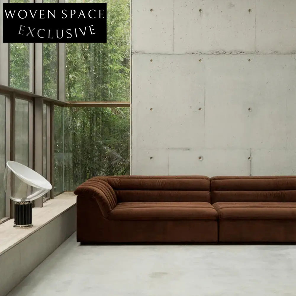 Luxury Italian Modern Curved Red Velvet Modular 7-Seater Sectional Sofa Set