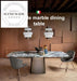 Luxury Italian Modern Natural Marble Stainless Steel Dining Table