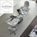 Luxury Italian Modern Natural Marble Stainless Steel Dining Table