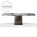 Luxury Italian Modern Natural Marble Stainless Steel Dining Table