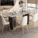 Luxury Italian Modern Rock Slab Top Stainless Steel Family Dining Table