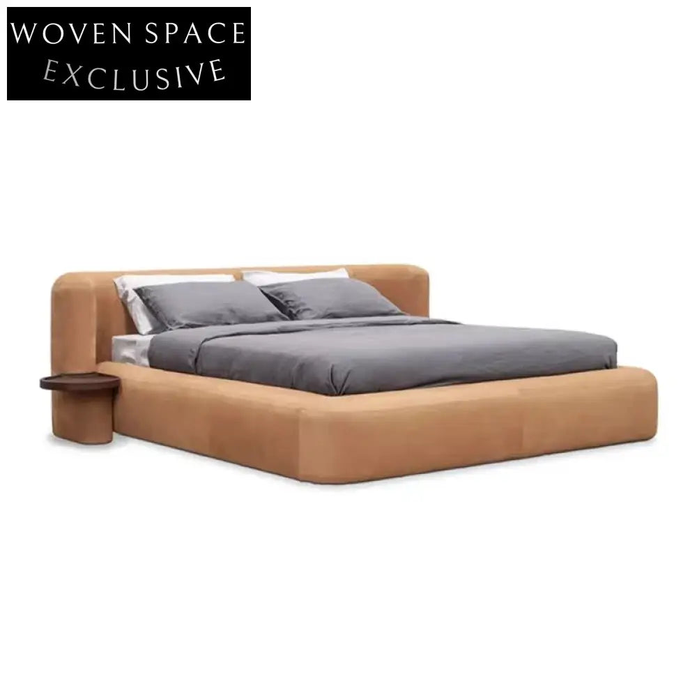 Luxury Italian Modern Upholstered King Size Fabric Leather Master Bed