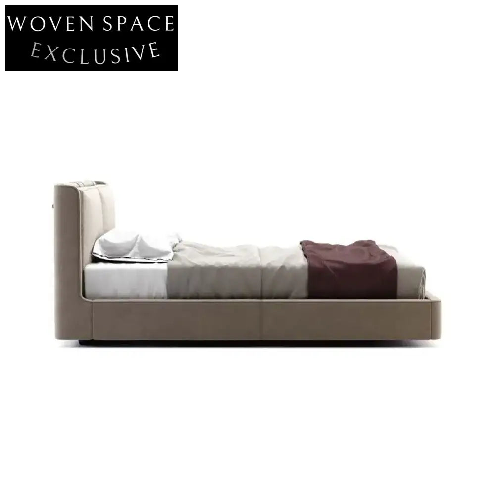 Luxury Italian Modern Upholstered Storage Bed Frame - King Queen Size