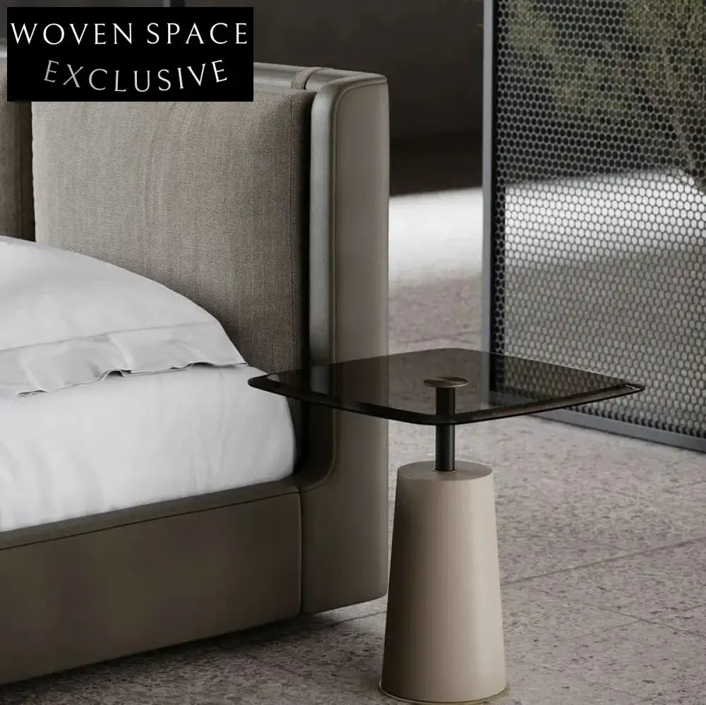 Luxury Italian Modern Upholstered Storage Bed Frame - King Queen Size