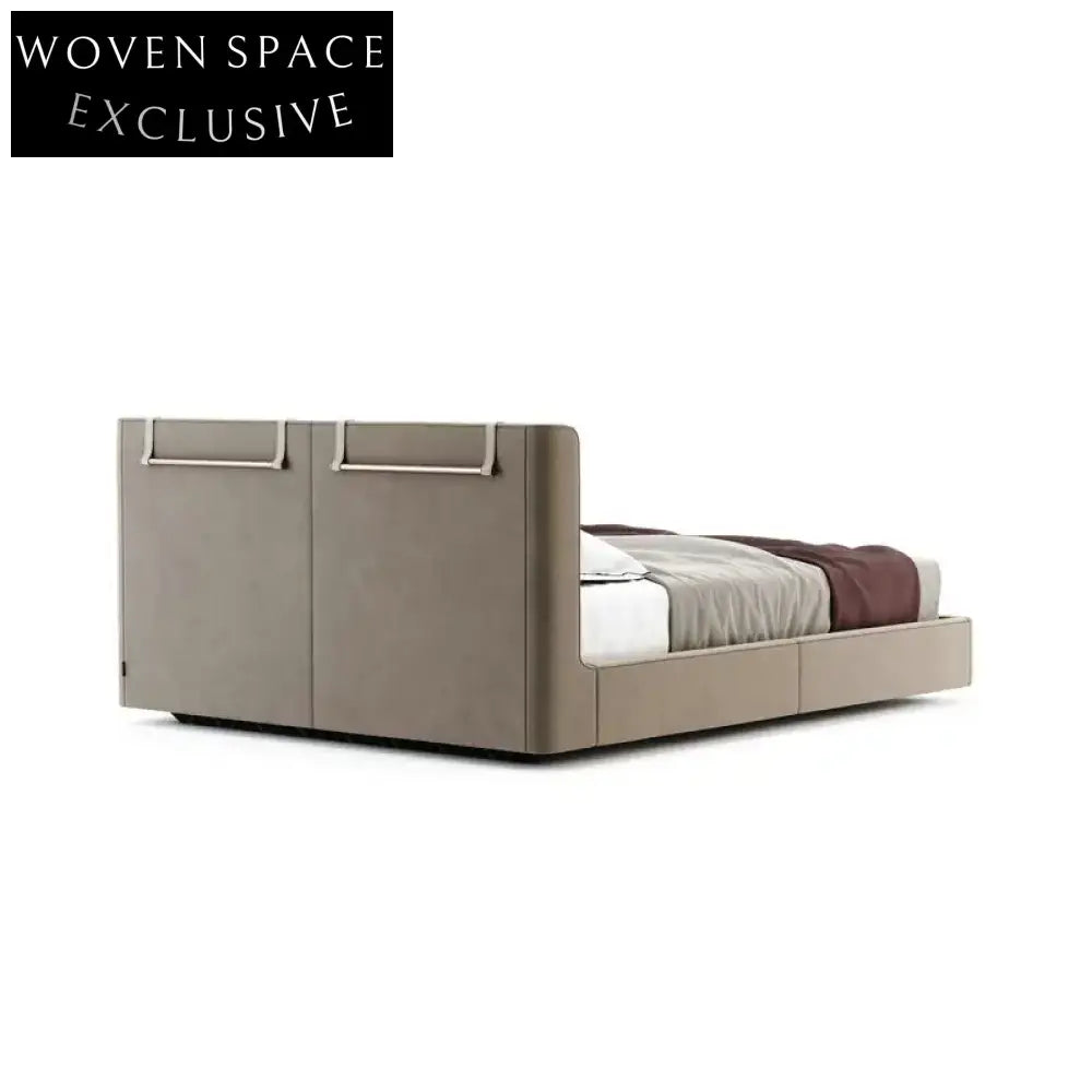 Luxury Italian Modern Upholstered Storage Bed Frame - King Queen Size