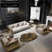Luxury Italian Modular Golden Stainless Steel Living Room Sofa