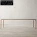 Luxury Italian Natural Marble Dining Table with Elegant Copper Base