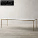 Luxury Italian Natural Marble Dining Table with Elegant Copper Base