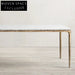 Luxury Italian Natural Marble Dining Table with Elegant Copper Base