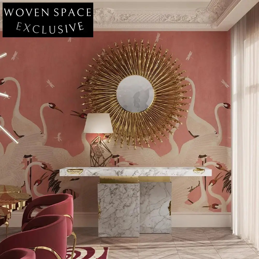 Luxury Italian Natural Marble Gold Steel Modern Console Table for Entryways