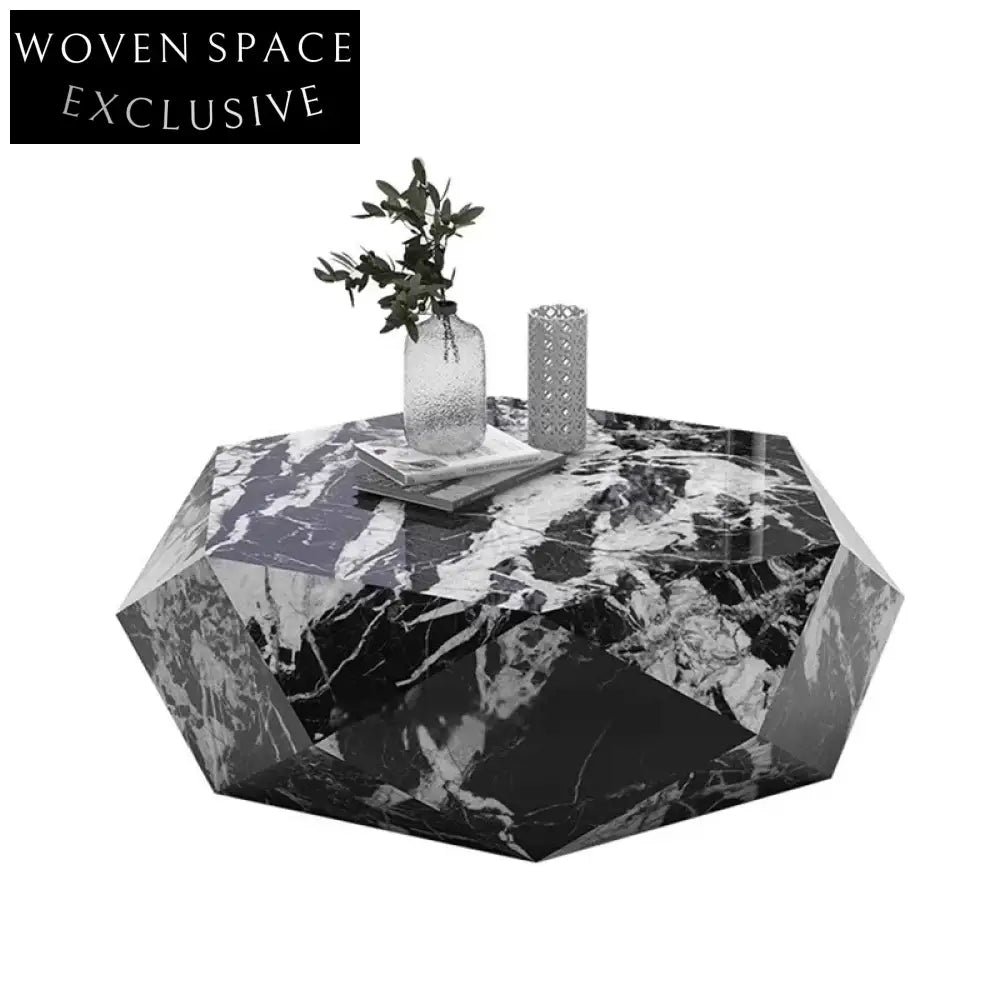 Luxury Italian Natural Marble Round Coffee Table for Modern Living Room