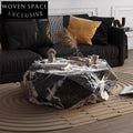 Luxury Italian Natural Marble Round Coffee Table for Modern Living Room