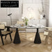 Luxury Italian Oval Slate Top Dining Table with Fiberglass Base for Modern Homes