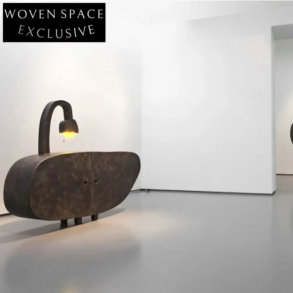 Luxury Italian Solid Wood Living Room Sideboard Cabinet