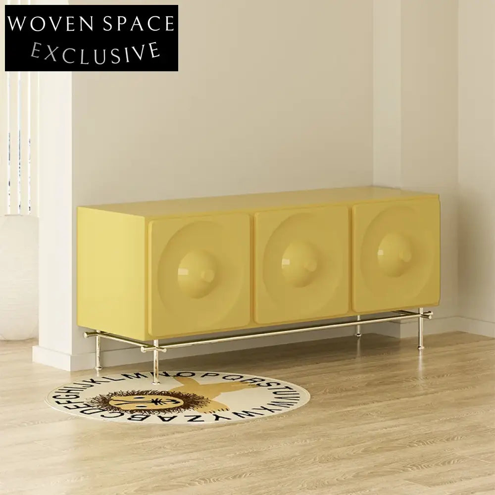 Luxury Italian Solid Wood Living Room Sideboard TV Cabinet