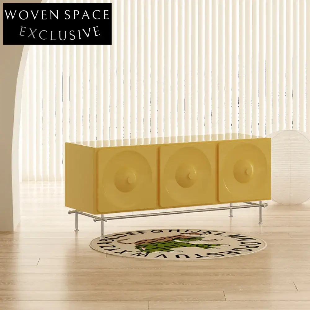 Luxury Italian Solid Wood Living Room Sideboard TV Cabinet