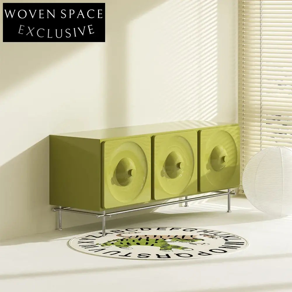 Luxury Italian Solid Wood Living Room Sideboard TV Cabinet