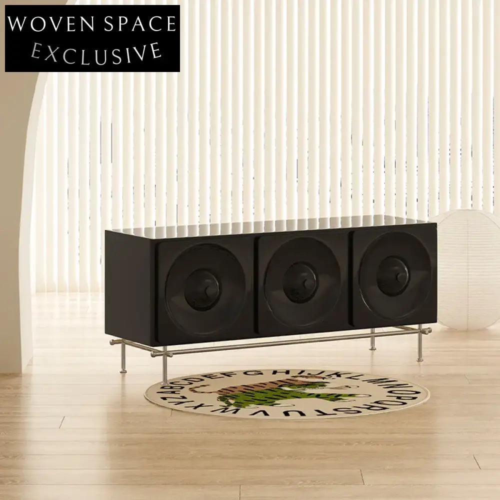 Luxury Italian Solid Wood Living Room Sideboard TV Cabinet