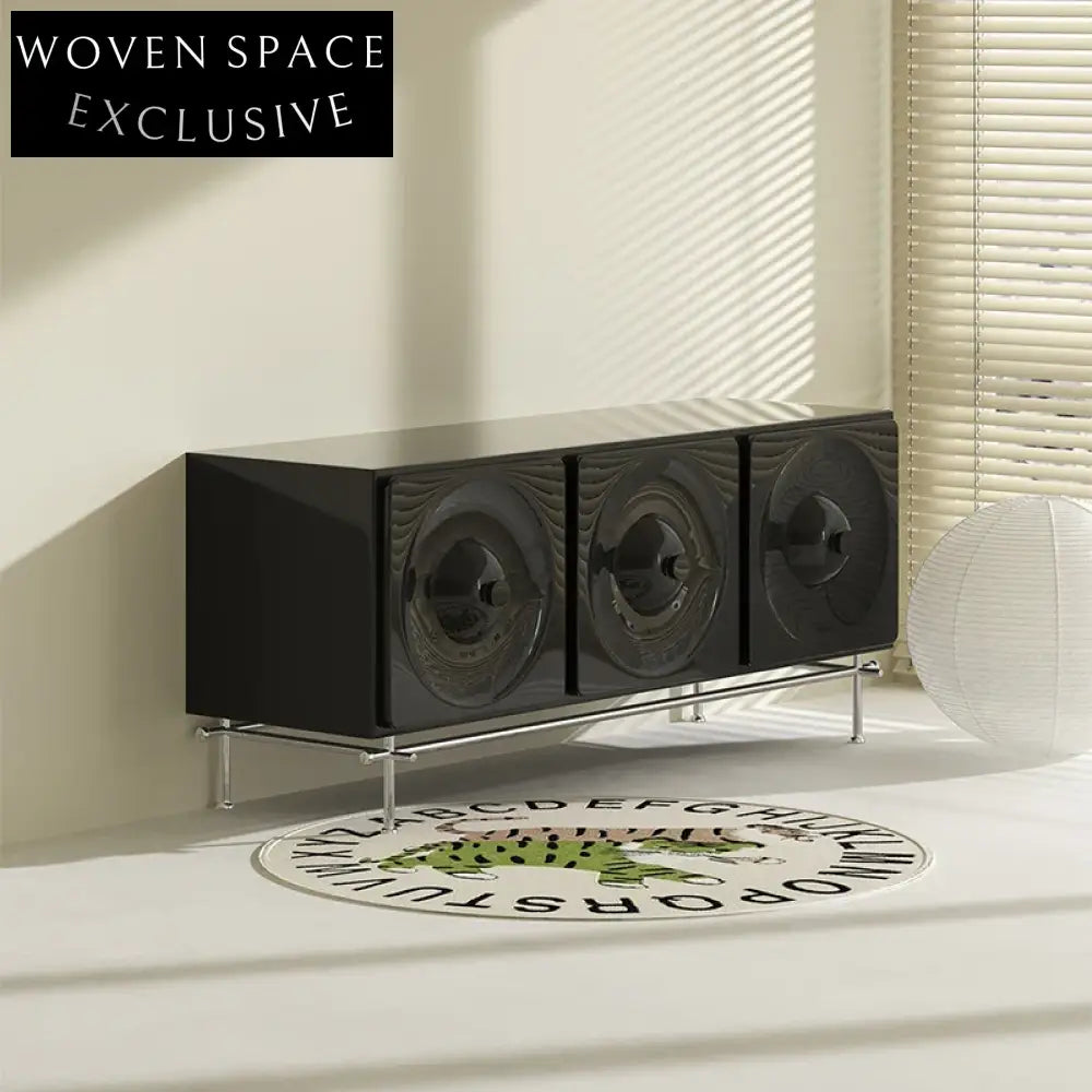 Luxury Italian Solid Wood Living Room Sideboard TV Cabinet