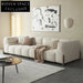 Luxury Italian Style Living Room Upholstered Sofa Set with Wood Legs