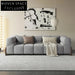 Luxury Italian Style Living Room Upholstered Sofa Set with Wood Legs