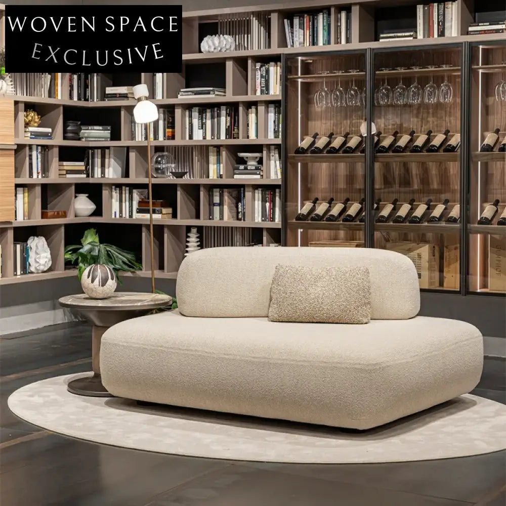 Luxury Italian Style Modular Fabric Sectional Sofa Set for Modern Homes