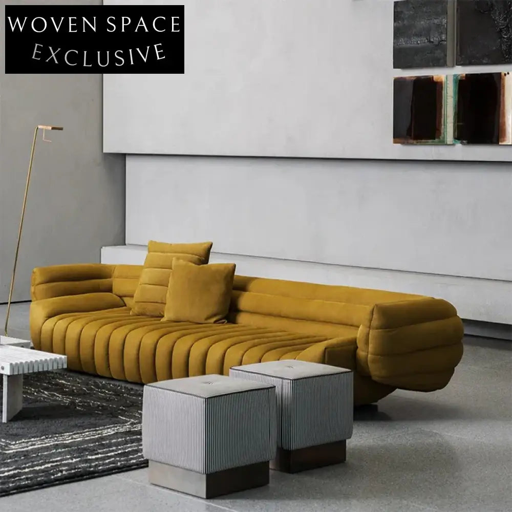 Luxury Italian Style Modular Leather Sectional Sofa for Modern Home Living