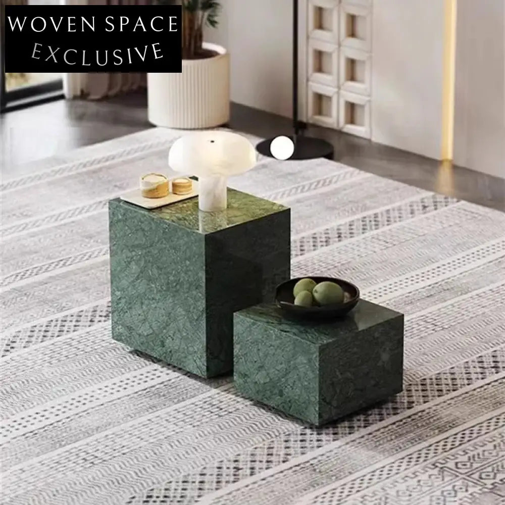 Luxury Italian Style Square Natural Marble Living Room Coffee Table