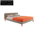 Luxury Italian Velvet Upholstered King Size Bed with Solid Wood Frame