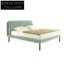 Luxury Italian Velvet Upholstered King Size Bed with Solid Wood Frame