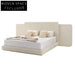 Luxury King Size Bed with High Headboard, Modern Italian Designer Velvet Fabric