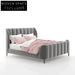 Luxury King Velvet Bed Frame with High Headboard for Modern Bedroom