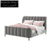 Luxury King Velvet Bed Frame with High Headboard for Modern Bedroom