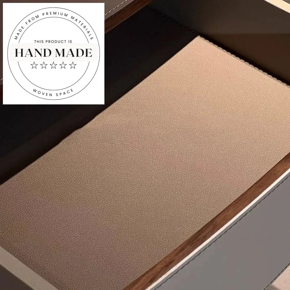 Luxury Leather Two-Drawer Modern Bedroom Storage Bedside Nightstand