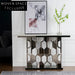 Luxury Marble Modern Hallway Console Table with Stainless Steel Frame