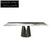 Luxury Marble Top Dining Table, Stainless Steel Base, Modern 6-Seat Design