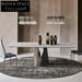 Luxury Marble Top Dining Table, Stainless Steel Base, Modern 6-Seat Design