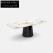 Luxury Marble Top Dining Table, Stainless Steel Base, Modern 6-Seat Design