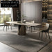 Luxury Marble Top Dining Table, Stainless Steel Base, Modern 6-Seat Design