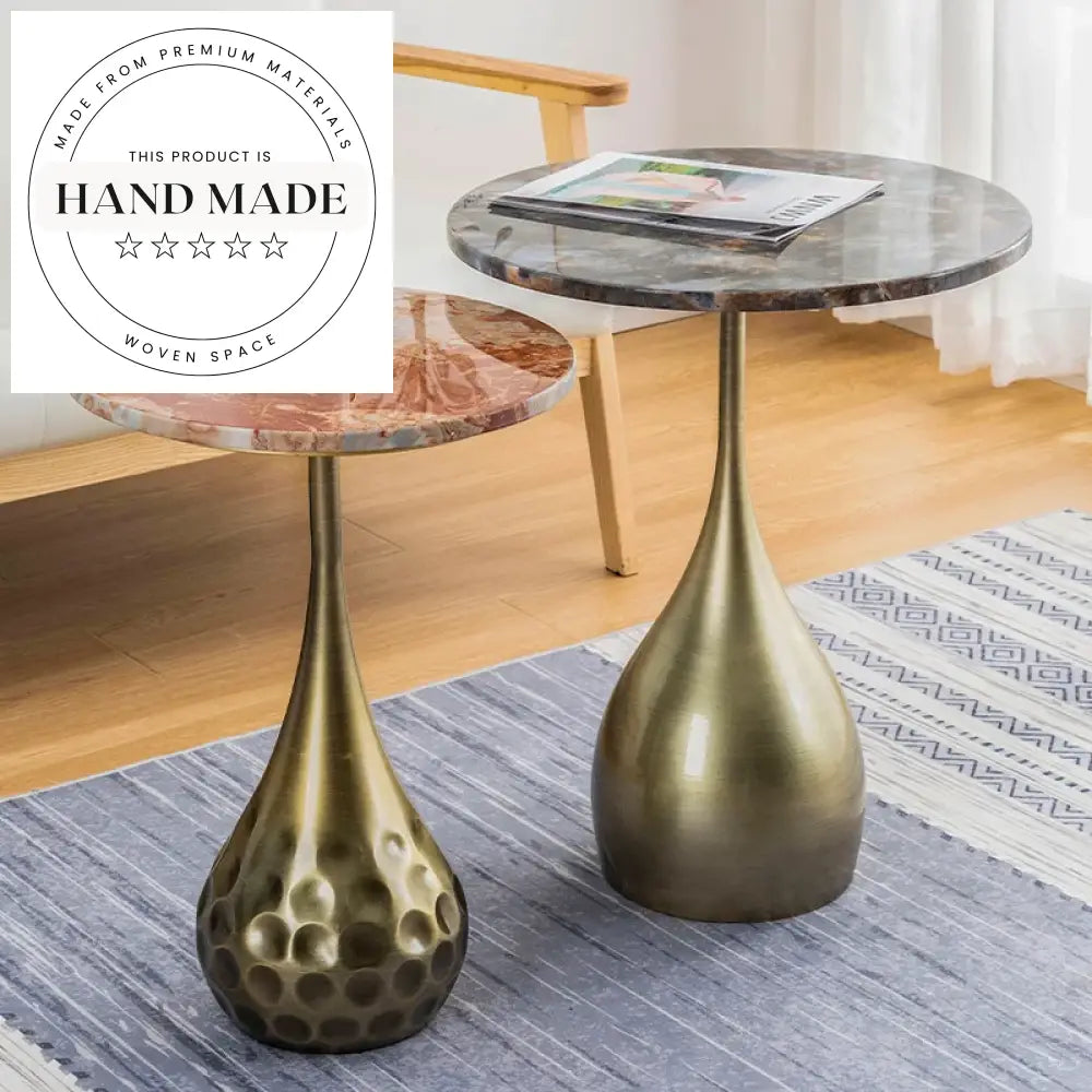 Luxury Marble Top Modern Metal Frame Side Coffee Table