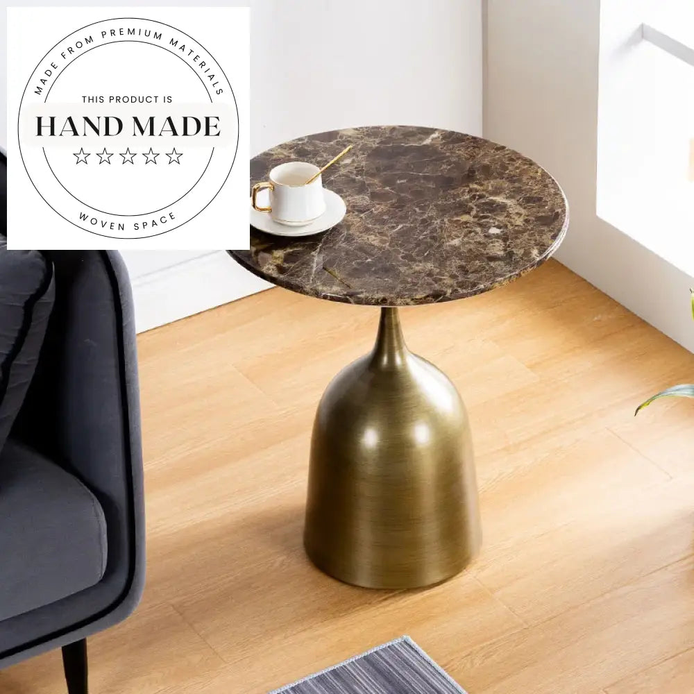 Luxury Marble Top Modern Metal Frame Side Coffee Table