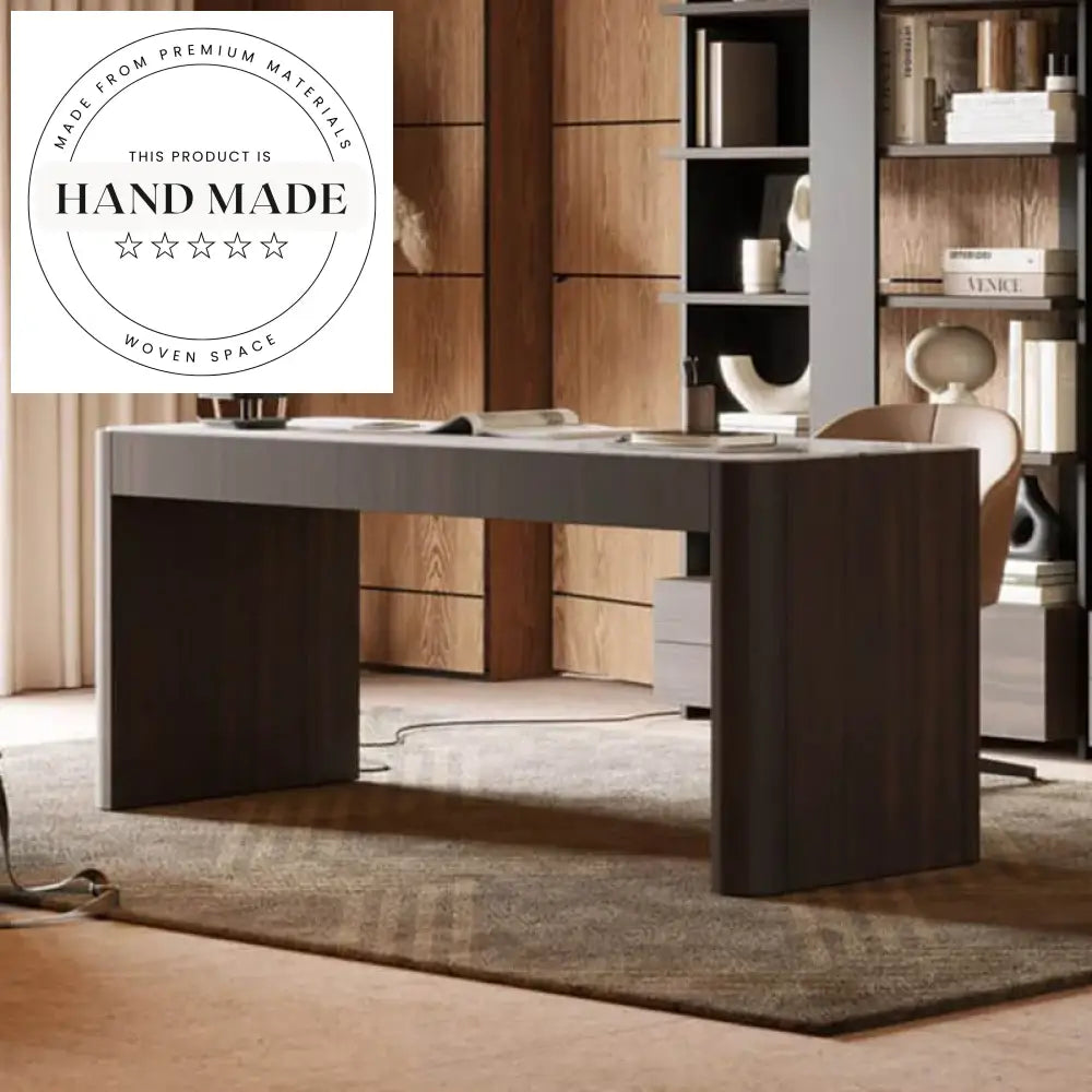 Luxury Marble Top Solid Wood Modern Italian Executive Office Desk