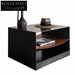 Luxury Metal Square Nightstand with Storage, Elegant Home Bedroom Side Table