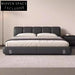Luxury Microfiber Leather Upholstered Steel Frame Platform Bed