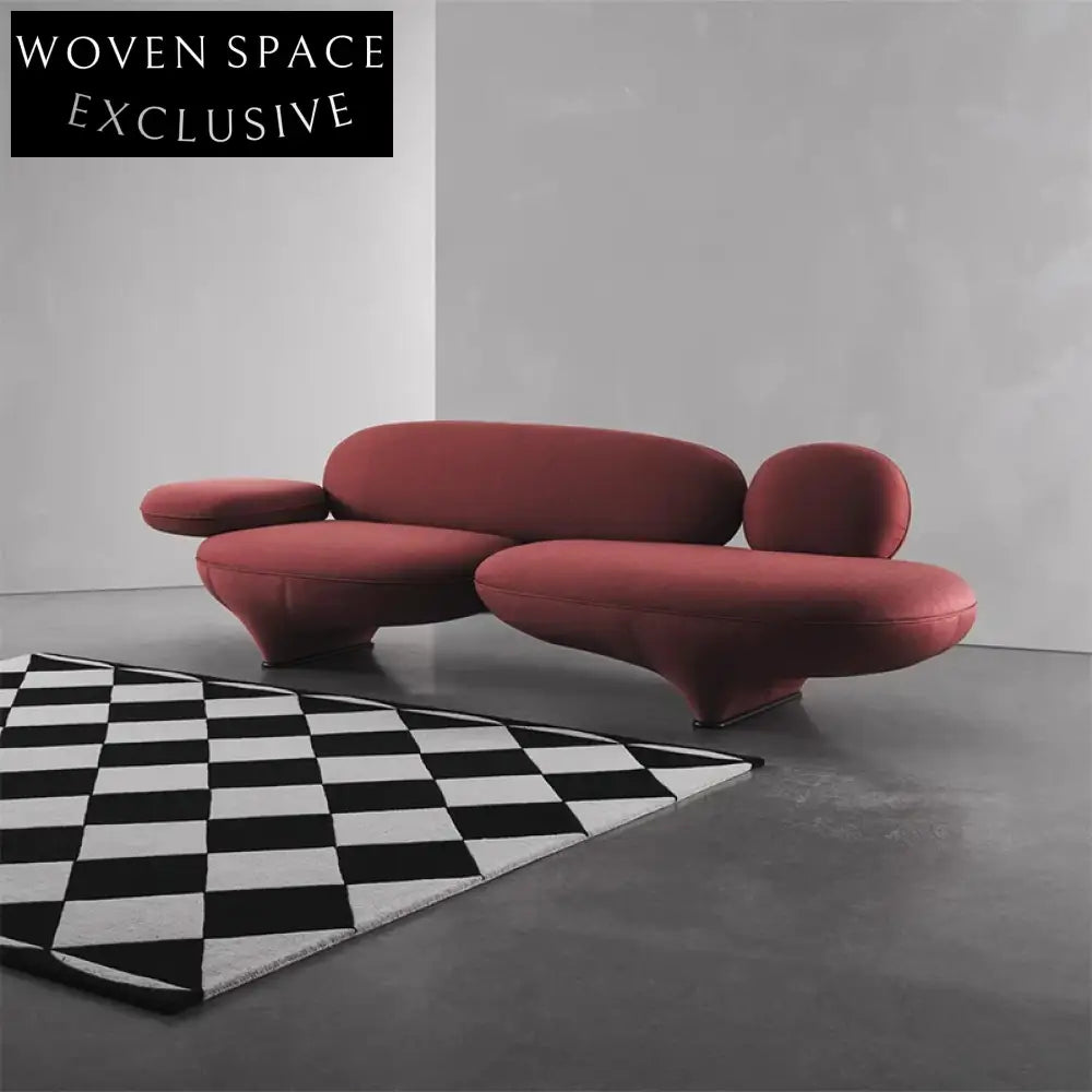 Luxury Minimalist Fabric Upholstered Couch Set for Modern Living Room