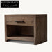 Luxury Minimalist Oak Wood Bedside Nightstand with Convenient Storage Drawers